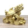 Tartaruga dragão de latão enfeites casa aniversário enviar velho lingote tartaruga artesanato decoração fábrica atacado feng shui suprimentos