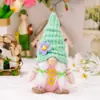 Boneca sem Rosto Personalizada de Primavera Chapéu de Tricô Rena Macho Gnomo de Verão Anão Decoração de Casa