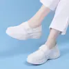 Zapatos de Enfermera Bajos Transpirables de Suela Plana para Mujer, Transfronterizos, Antiolor, Antifatiga, Antideslizantes, de Boca Baja, Zapatos de Una Sola Pieza de Suela Suave, Zapatos Blancos