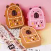 Bolsa de Silicone Capivara, Mochila Boneca Capivara, Bolsa Transversal Infantil, Bolsa para Armazenamento de Celular, Bolsa de Ombro para Estudante