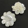 Flor de doble capa paso-mueve peonía Camelia S007 flor cosida a mano pétalo de flor de perla de imitación ABS