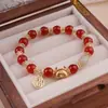 Pulsera Fresca y Delicada de Margarita de Cristal con Dulce Diseño Floral, Estilo de Alta Gama Moderno y Único, Joyería de Exportación de Yiwu