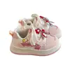 Zapatillas bajas para niña para otoño, lindas zapatillas deportivas casuales con estampado de gatito de dibujos animados para niños, zapatos antideslizantes de suela blanda para estudiantes de primaria