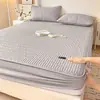 Fornecimento do Fabricante Lençol de Elástico Impermeável 100% Algodão Classe A Acolchoado Algodão Puro Antiderrapante à Prova de Poeira Cobre de Cama Protetor de Colchão