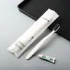 Cepillo de dientes desechable para hotel y casa de huéspedes con pasta de dientes, cerdas suaves, set de cepillos de dientes para invitados del hogar, artículos de tocador para la habitación