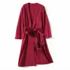 Pijama para Mujer, Bata de Noche de Alta Gama, Bata de Baño para Primavera y Otoño, Ropa Exterior de Seda de Hielo con Tirantes, Ropa de Casa Sexy Delgada de Verano