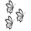 Adesivo de Tatuagem Borboleta Aranha Escuro Preto e Branco Esboço Flor Rosa À Prova D'água Halloween Personalizado Adesivo de Tatuagem para Braço