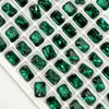 Decorações de Nail Art Esmeralda, Strass com Base Pontuda, Corações Octogonais Irregulares em Formato de Coração, Strass Deslumbrantes em Formato de Ovo de Pombo, Strass para Nail Art no Atacado