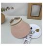 Sombrero de paja con visera de celebridad de Internet para mujer, elegante sombrero de verano fino estilo coreano con protección solar a la moda