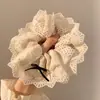 Estilo Coreano Encaje Lazo Anillo Grande para el Pelo Cuerda para la Cabeza de Mujer Estilo Pastoral Blanco Leche Estilo Mori Cuerda para el Pelo Tendón de Goma Accesorios Frescos para el Cabello