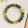 Pulseira boutique natural de raiz de Bodhi, placa de brincar, homens e mulheres, semente de Bodhi Yuanshan Dai, estilo retrô, redonda, dedo, macia, contas de Buda, pulseira