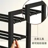 Zapatero de hierro forjado de tres niveles, adecuado para dormitorios y uso doméstico, un estante de almacenamiento simple para la entrada, diseño de múltiples capas, ahorra espacio y zapatero a prueba de polvo