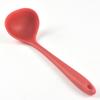 Cuchara pequeña de silicona para sopa al por mayor, cuchara translúcida de mango largo, cuchara pequeña integrada para papilla de leche, sartén antiadherente, cuchara para sopa resistente a altas temperaturas
