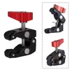 Pinza de Pinza de Cangrejo Grande Pinza Fija Tipo Q de Metal Equipo Fotográfico Pinza Potente Brazo Mágico Soporte de Ajuste Universal Pinza para Tubo