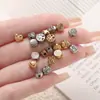 Cuentas Espaciadoras Chapadas al Vacío de Acero Inoxidable Pulsera Estilo Étnico Accesorios para Collares Joyería Perforada DIY Accesorios Venta al por Mayor