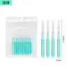 Cepillos Mini de Colores para Cejas al por Mayor, Herramientas Auxiliares de Belleza para Pestañas, 10 Cepillos de Seda Dental Portátiles con Mango de Cristal