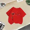 Camisetas de Manga Corta con Cuello Redondo para Niños y Niñas, Estilo Nuevo 2026 Transfronterizo, Tops de Algodón con Estampado de Dibujos Animados de Moda, Tendencia en Ropa Infantil de Media Manga
