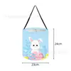 Bolsa de Tela de Huevo de Dibujos Animados de Pascua con Estampado de Múltiples Patrones, Bolsa de Dulces para Niños, Cubo de Almacenamiento para Decoración de Fiesta Festiva
