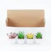 Planta Suculenta Simulada Vaso de Plástico Bonsai Mini Pequeno Quadrado Planta em Vaso Es0510 Alta Simulação Planta Verde