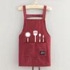 Delantal Estilo Nuevo Simple de Algodón Anti-Manchas Delantal para Cocina Casera Delantal de Trabajo Especial para Catering