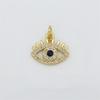 Colgante pequeño de ojo de diablo con diamantes incrustados en oro de 18 quilates que preserva el color, colgante, pulsera, pendientes, collar, accesorios.