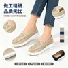 Directo de fábrica, nuevos mocasines planos de primavera/verano de talla grande, zapatos casuales huecos para mujer, mocasines, zapatos de suela de goma para mamá