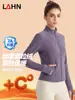 Traje de Yoga Weiman Otoño Invierno Au Li Rong Chaqueta Ajustada Generación de Calor Doble Cara Ropa Exterior Cálida con Bolsillos Top de Fitness para Mujer