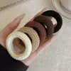Prendedor de cabelo preto para rabo de cavalo alto para mulheres, altamente elástico e durável, não puxa nem deixa marcas no cabelo, faixa de cabelo, acessório de cabelo elástico