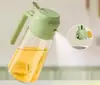 Frasco Pulverizador de Óleo com Flip Automático 2 em 1 Dispensador de Óleo Antiaderente Recipiente de Óleo de Cozinha