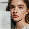 Pegatinas para labios, cejas y nariz, maquillaje de ojos, maquillaje de diamantes, color dorado y plateado
