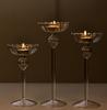 Candelabro de rayas de patas altas de estilo europeo, decoración del hogar, suministros para bodas, cenas románticas a la luz de las velas, accesorios para candelabros