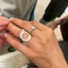Anillo Ovalado de Diseño Retro Cepillado con Corte Retorcido Popular de Xiaohongshu Anillo de Nicho de Gama Alta Envío Directo