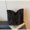 Bolsa de Fleece Feminina Estilo Coreano Bolsa de Ombro Estudante Multifuncional Leve Bolsa Tote Simples Bolsa de Mão Bolsa de Grande Capacidade