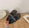 Zapatos Mary Jane Retro de Gamuza para Mujer 2026 Otoño Nuevo Estilo Suela Plana Suela Suave Velcro Zapatos Planos Zapatos de Abuela