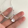 Collar de amor cuadrado empalmado, ligero, de lujo, de nicho, diseño de alta gama, cadena de clavícula, nuevo collar de mujer de verano 2022