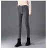 Calça Jeans Grossa Forrada com Fleece para Mulheres 2025 Primavera, Outono, Inverno Novo Estilo Coreano Skinny Slim de Cintura Alta Elástica