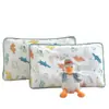 Funda de almohada de gasa arrugada 100% algodón absorbente de sudor Clase A para bebés y niños pequeños, Pieza única, Se vende por separado