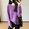 Deixa a pele super clara~ O processo escovado faz parecer super modelador, estilo solto, preguiçoso, roupa quente para mulheres, 2026 novo inverno H091815