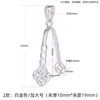 Hebilla de Seguridad de Plata de Ley S925 Hebilla de Clip para Hombres y Mujeres Hebilla de Semilla de Melón de Jade Hetian Accesorios DIY Cabezal de Hebilla Colgante de Jade