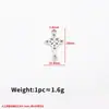 Pingente de Espada Cruzada Estrela de Quatro Pontas em Aço Inoxidável Acessórios Pequenos para Colar Pulseira DIY Acessórios de Joias em Aço Titânio