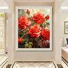 Pintura de diamante 5D transfronteriza llena de rosas, bordado de diamantes artesanal, pintura decorativa para sala de estar y dormitorio, fabricantes al por mayor