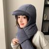 Capuz de proteção auricular à prova de vento para inverno, chapéu versátil e moderno para atividades ao ar livre, cachecol, chapéu quente feminino para ciclismo e esqui tudo em um