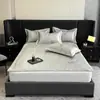 900D Lujo Accesible Jacquard Acondicionado por Aire Alfombra Suave Plegable Lavable a Máquina Clase A Transpirable Alfombra de Salud Verano Hogar Alfombra de Seda de Hielo 1.8