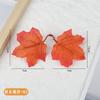 Acessórios de vime com folha de bordo para Halloween, flores artificiais e folhas duplas, garfo duplo, decoração para festa de colheita, folhas caducas de outono