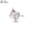 Anillo mínimo de pedido europeo y americano retro ancho plisado de acero de titanio oro de 18k personalizado de acero inoxidable en forma de corazón