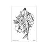 Adesivo de tatuagem à prova d'água de fonte transfronteiriça, estilo tubarão, moda sexy, homens e mulheres, adesivo de tatuagem de braço de flor descartável
