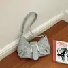 Bolsa de Ombro Única para Axila Feminina, Grande Capacidade, Plissada, Estilo Outono Novo Transfronteiriço, Retro Americano, Temperamento para o Trabalho, Estilo Motociclista