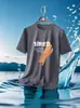 Comércio Exterior Malha Solta Respirável Tamanho Grande Manga Curta Esportiva Secagem Rápida Gola Redonda Camiseta Marca Tendência Seda de Gelo Camiseta Masculina Verão Atacado