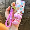Chaveiro Criativo Pote de Creme de Óleo de Amendoim Caqui Bom Pingente de Bolsa Chaveiro de Carro Pegador Pequeno Presente Venda por Atacado