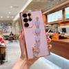 Ins Es Adecuado para Samsung S26Ultra Funda para Teléfono con Corazón de Amor Galvanizado Pulsera A17 A55 Anticaída S26 Funda Protectora Simple